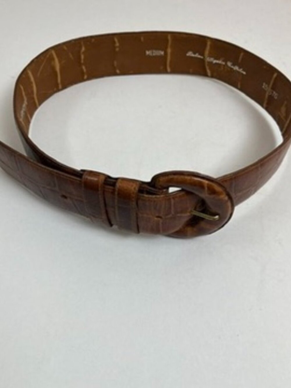 Vintage Linda Allard Brown Italain Calfskin Belt